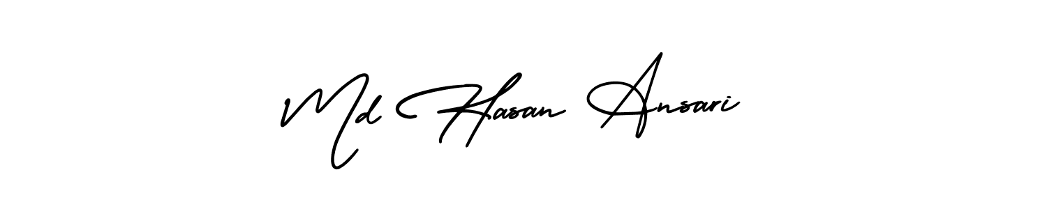 Create a beautiful signature design for name Md Hasan Ansari. With this signature (AmerikaSignatureDemo-Regular) fonts, you can make a handwritten signature for free. Md Hasan Ansari signature style 3 images and pictures png