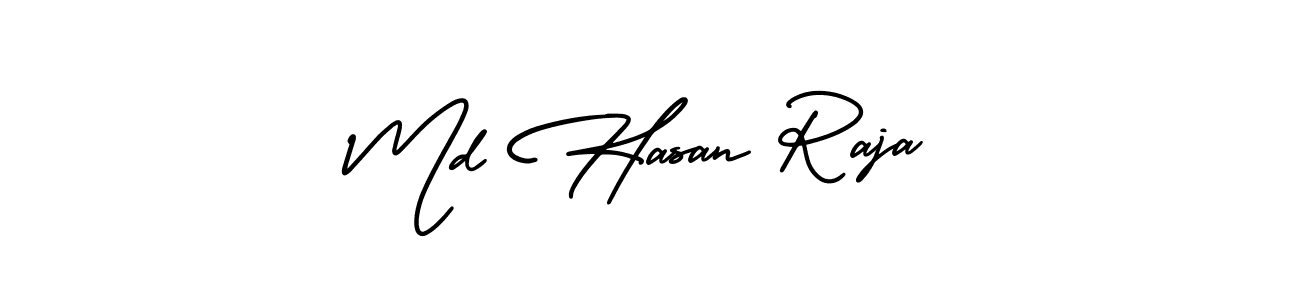 This is the best signature style for the Md Hasan Raja name. Also you like these signature font (AmerikaSignatureDemo-Regular). Mix name signature. Md Hasan Raja signature style 3 images and pictures png