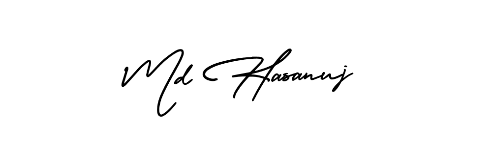 if you are searching for the best signature style for your name Md Hasanuj. so please give up your signature search. here we have designed multiple signature styles  using AmerikaSignatureDemo-Regular. Md Hasanuj signature style 3 images and pictures png