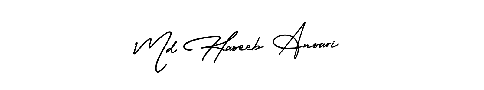 Similarly AmerikaSignatureDemo-Regular is the best handwritten signature design. Signature creator online .You can use it as an online autograph creator for name Md Haseeb Ansari. Md Haseeb Ansari signature style 3 images and pictures png