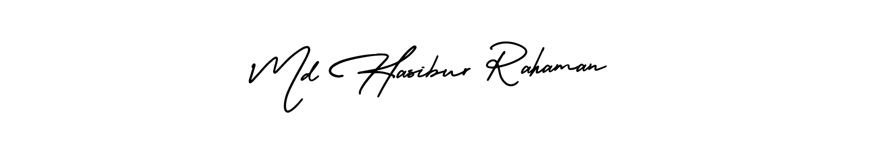 You should practise on your own different ways (AmerikaSignatureDemo-Regular) to write your name (Md Hasibur Rahaman) in signature. don't let someone else do it for you. Md Hasibur Rahaman signature style 3 images and pictures png