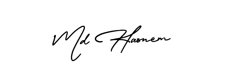 How to make Md Hasnem signature? AmerikaSignatureDemo-Regular is a professional autograph style. Create handwritten signature for Md Hasnem name. Md Hasnem signature style 3 images and pictures png