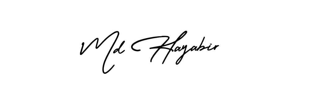 How to make Md Hayabir signature? AmerikaSignatureDemo-Regular is a professional autograph style. Create handwritten signature for Md Hayabir name. Md Hayabir signature style 3 images and pictures png