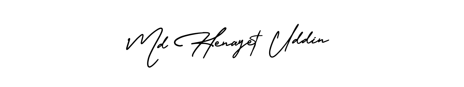 Design your own signature with our free online signature maker. With this signature software, you can create a handwritten (AmerikaSignatureDemo-Regular) signature for name Md Henayet Uddin. Md Henayet Uddin signature style 3 images and pictures png