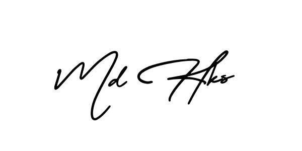 Make a beautiful signature design for name Md Hks. With this signature (AmerikaSignatureDemo-Regular) style, you can create a handwritten signature for free. Md Hks signature style 3 images and pictures png