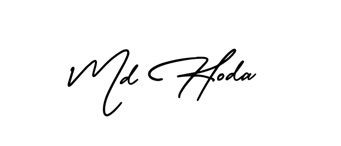 How to make Md Hoda signature? AmerikaSignatureDemo-Regular is a professional autograph style. Create handwritten signature for Md Hoda name. Md Hoda signature style 3 images and pictures png