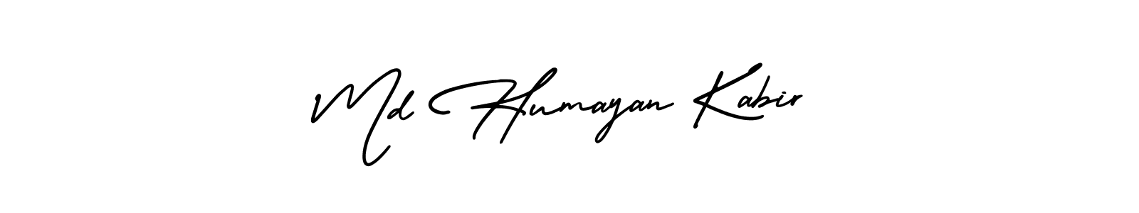 The best way (AmerikaSignatureDemo-Regular) to make a short signature is to pick only two or three words in your name. The name Md Humayan Kabir include a total of six letters. For converting this name. Md Humayan Kabir signature style 3 images and pictures png