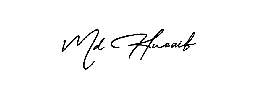 Make a beautiful signature design for name Md Huzaif. With this signature (AmerikaSignatureDemo-Regular) style, you can create a handwritten signature for free. Md Huzaif signature style 3 images and pictures png
