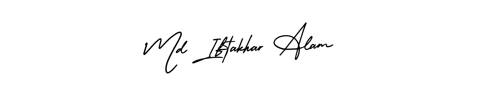 The best way (AmerikaSignatureDemo-Regular) to make a short signature is to pick only two or three words in your name. The name Md Iftakhar Alam include a total of six letters. For converting this name. Md Iftakhar Alam signature style 3 images and pictures png
