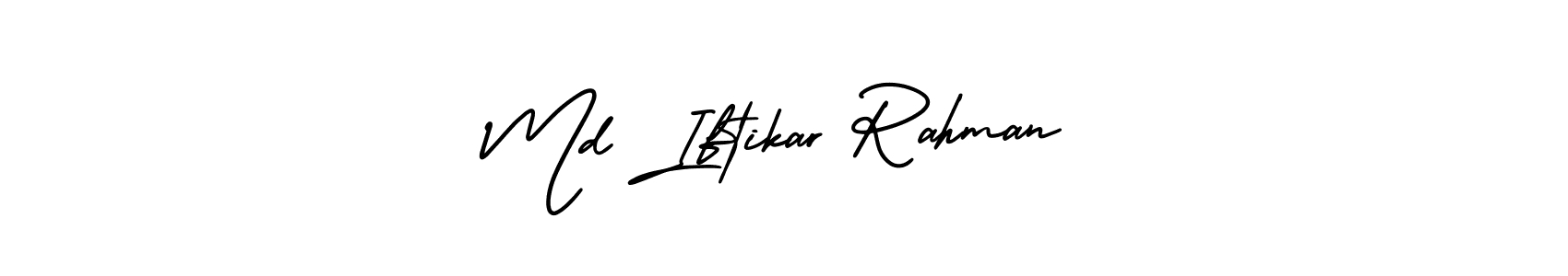 Design your own signature with our free online signature maker. With this signature software, you can create a handwritten (AmerikaSignatureDemo-Regular) signature for name Md Iftikar Rahman. Md Iftikar Rahman signature style 3 images and pictures png