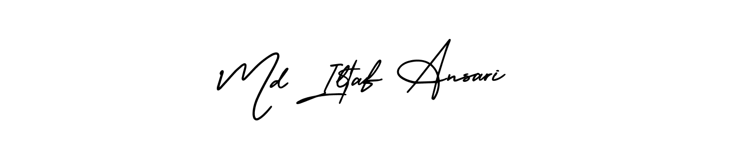 How to make Md Iltaf Ansari name signature. Use AmerikaSignatureDemo-Regular style for creating short signs online. This is the latest handwritten sign. Md Iltaf Ansari signature style 3 images and pictures png