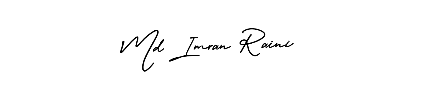 Use a signature maker to create a handwritten signature online. With this signature software, you can design (AmerikaSignatureDemo-Regular) your own signature for name Md Imran Raini. Md Imran Raini signature style 3 images and pictures png