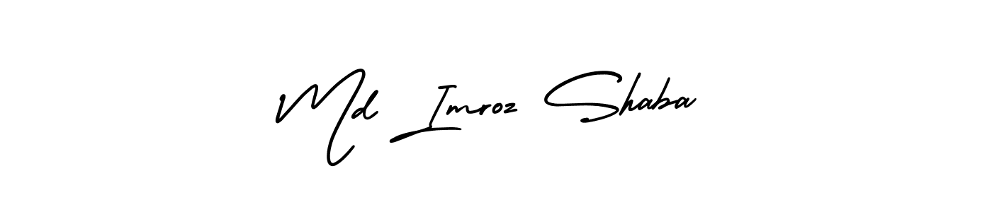 Make a beautiful signature design for name Md Imroz Shaba. With this signature (AmerikaSignatureDemo-Regular) style, you can create a handwritten signature for free. Md Imroz Shaba signature style 3 images and pictures png