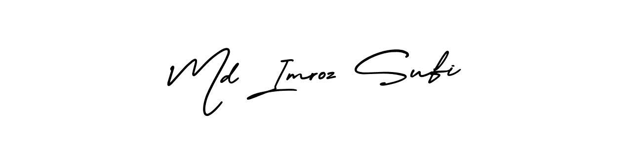 Also You can easily find your signature by using the search form. We will create Md Imroz Sufi name handwritten signature images for you free of cost using AmerikaSignatureDemo-Regular sign style. Md Imroz Sufi signature style 3 images and pictures png