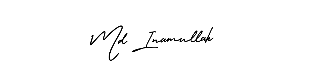 Make a beautiful signature design for name Md Inamullah. With this signature (AmerikaSignatureDemo-Regular) style, you can create a handwritten signature for free. Md Inamullah signature style 3 images and pictures png