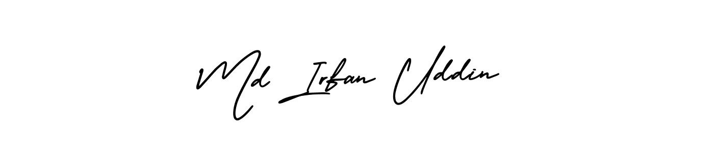 How to make Md Irfan Uddin name signature. Use AmerikaSignatureDemo-Regular style for creating short signs online. This is the latest handwritten sign. Md Irfan Uddin signature style 3 images and pictures png