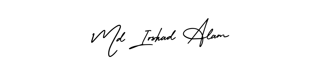 if you are searching for the best signature style for your name Md Irshad Alam. so please give up your signature search. here we have designed multiple signature styles  using AmerikaSignatureDemo-Regular. Md Irshad Alam signature style 3 images and pictures png