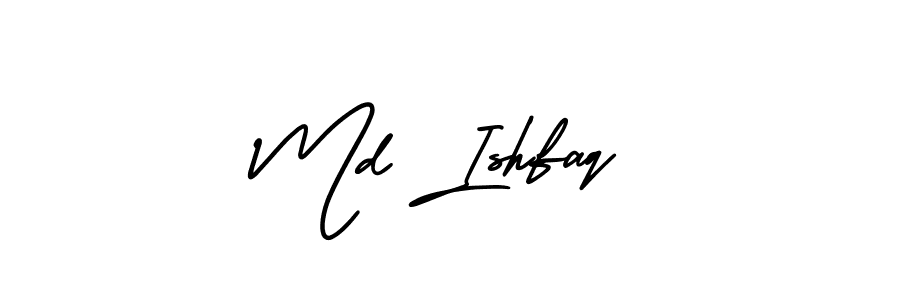 Design your own signature with our free online signature maker. With this signature software, you can create a handwritten (AmerikaSignatureDemo-Regular) signature for name Md Ishfaq. Md Ishfaq signature style 3 images and pictures png