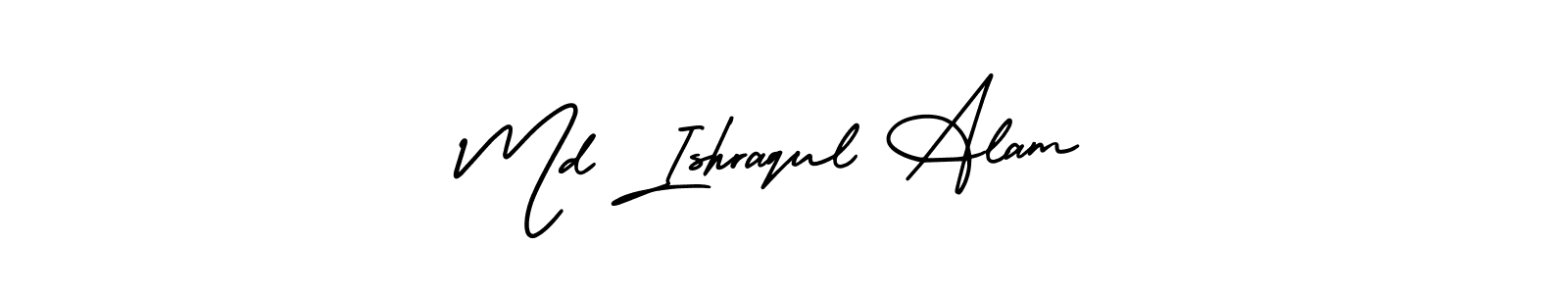 Create a beautiful signature design for name Md Ishraqul Alam. With this signature (AmerikaSignatureDemo-Regular) fonts, you can make a handwritten signature for free. Md Ishraqul Alam signature style 3 images and pictures png