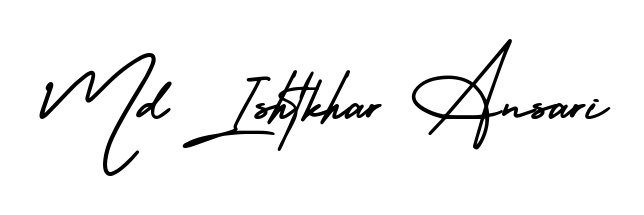 See photos of Md Ishtkhar Ansari official signature. Check more albums & portfolios. Read reviews & check more about AmerikaSignatureDemo-Regular font. Md Ishtkhar Ansari signature style 3 images and pictures png
