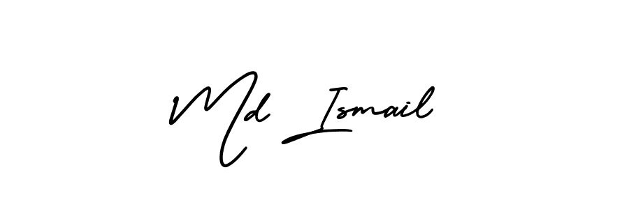 Make a beautiful signature design for name Md Ismail. With this signature (AmerikaSignatureDemo-Regular) style, you can create a handwritten signature for free. Md Ismail signature style 3 images and pictures png