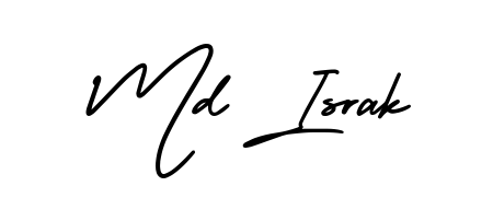 You should practise on your own different ways (AmerikaSignatureDemo-Regular) to write your name (Md Israk) in signature. Don't let someone else do it for you. Md Israk signature style 3 images and pictures png