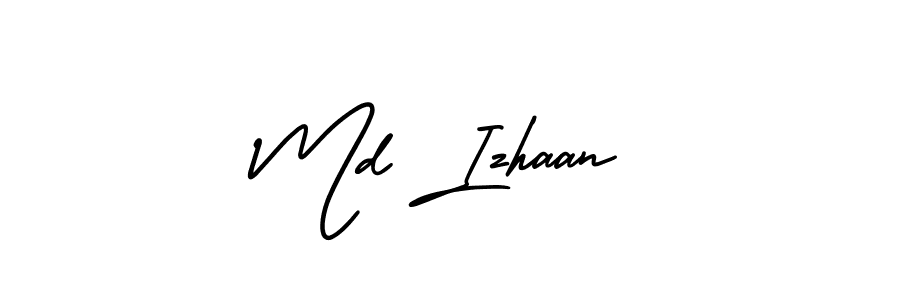 Design your own signature with our free online signature maker. With this signature software, you can create a handwritten (AmerikaSignatureDemo-Regular) signature for name Md Izhaan. Md Izhaan signature style 3 images and pictures png