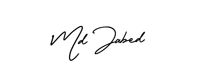 Md Jabed stylish signature style. Best Handwritten Sign (AmerikaSignatureDemo-Regular) for my name. Handwritten Signature Collection Ideas for my name Md Jabed. Md Jabed signature style 3 images and pictures png