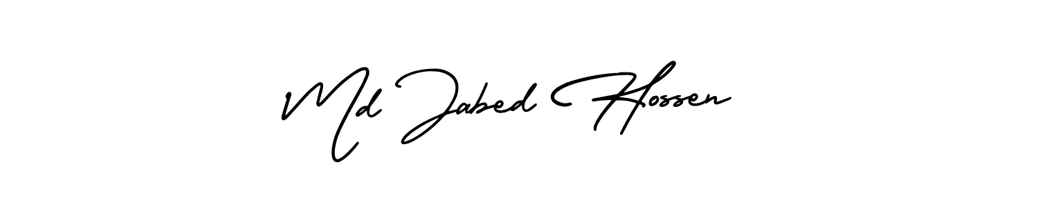 if you are searching for the best signature style for your name Md Jabed Hossen. so please give up your signature search. here we have designed multiple signature styles  using AmerikaSignatureDemo-Regular. Md Jabed Hossen signature style 3 images and pictures png