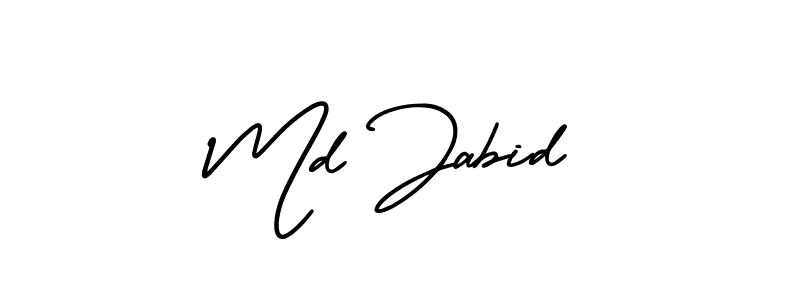 Md Jabid stylish signature style. Best Handwritten Sign (AmerikaSignatureDemo-Regular) for my name. Handwritten Signature Collection Ideas for my name Md Jabid. Md Jabid signature style 3 images and pictures png