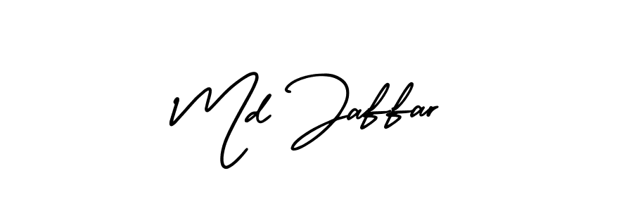 How to make Md Jaffar name signature. Use AmerikaSignatureDemo-Regular style for creating short signs online. This is the latest handwritten sign. Md Jaffar signature style 3 images and pictures png