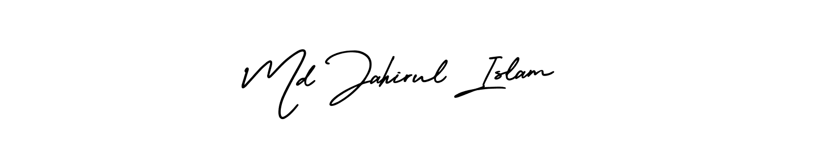 How to make Md Jahirul Islam name signature. Use AmerikaSignatureDemo-Regular style for creating short signs online. This is the latest handwritten sign. Md Jahirul Islam signature style 3 images and pictures png