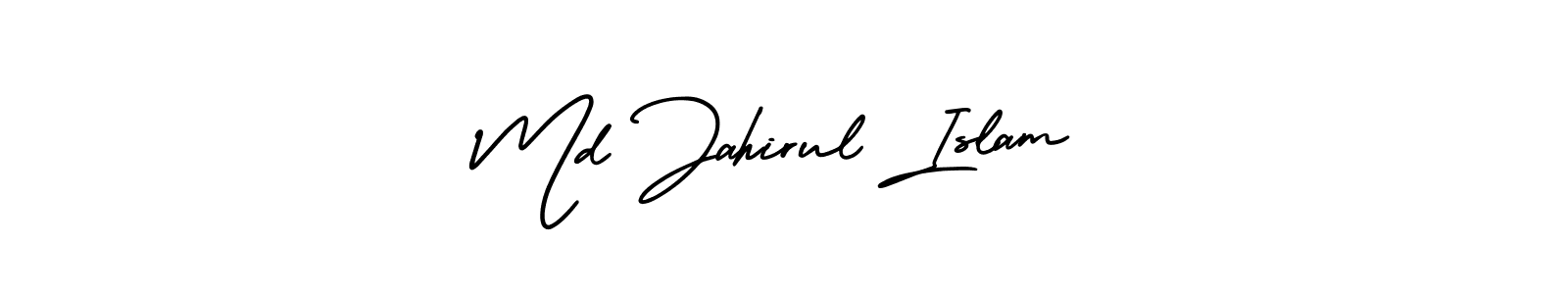 The best way (AmerikaSignatureDemo-Regular) to make a short signature is to pick only two or three words in your name. The name Md Jahirul Islam include a total of six letters. For converting this name. Md Jahirul Islam signature style 3 images and pictures png