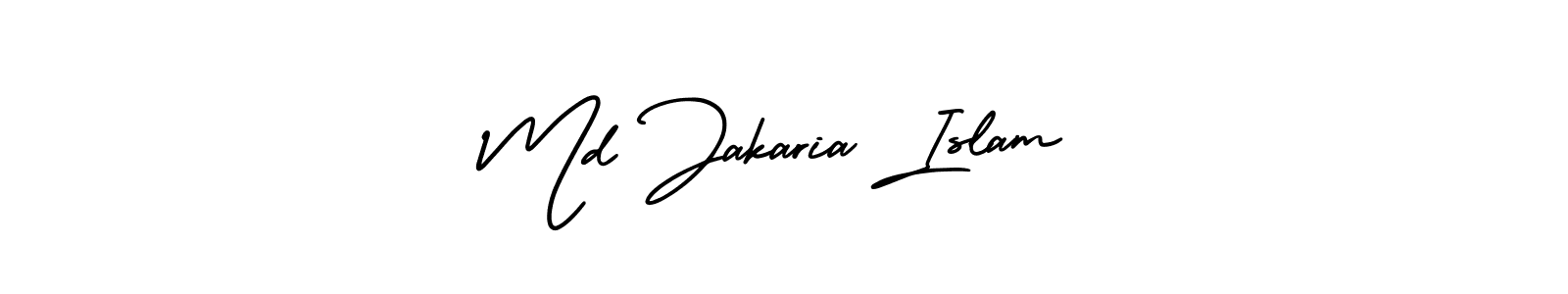 if you are searching for the best signature style for your name Md Jakaria Islam. so please give up your signature search. here we have designed multiple signature styles  using AmerikaSignatureDemo-Regular. Md Jakaria Islam signature style 3 images and pictures png