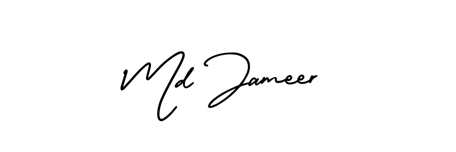 Use a signature maker to create a handwritten signature online. With this signature software, you can design (AmerikaSignatureDemo-Regular) your own signature for name Md Jameer. Md Jameer signature style 3 images and pictures png