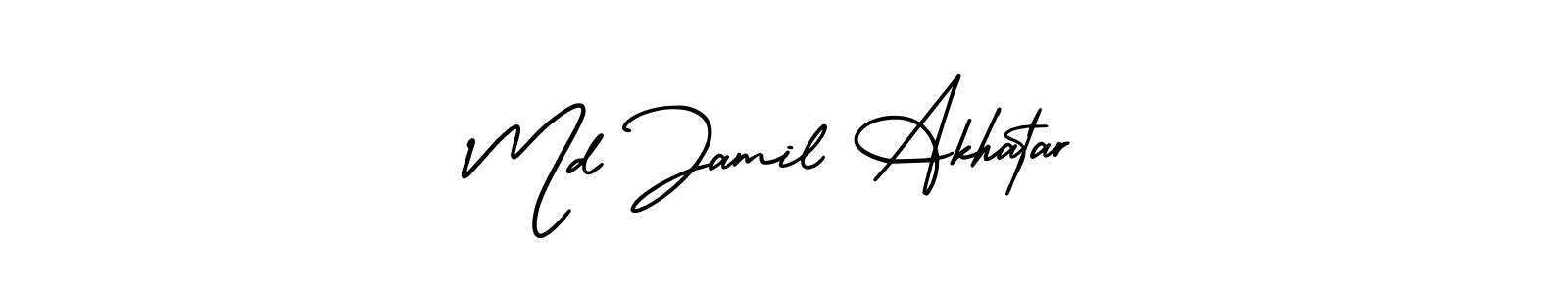 How to Draw Md Jamil Akhatar signature style? AmerikaSignatureDemo-Regular is a latest design signature styles for name Md Jamil Akhatar. Md Jamil Akhatar signature style 3 images and pictures png