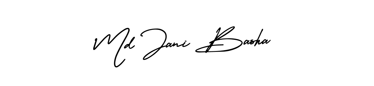 How to make Md Jani Basha signature? AmerikaSignatureDemo-Regular is a professional autograph style. Create handwritten signature for Md Jani Basha name. Md Jani Basha signature style 3 images and pictures png