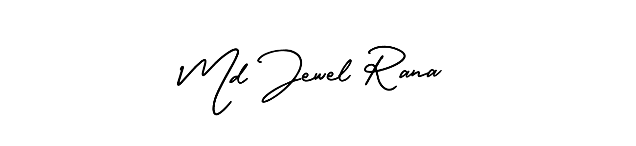 Use a signature maker to create a handwritten signature online. With this signature software, you can design (AmerikaSignatureDemo-Regular) your own signature for name Md Jewel Rana. Md Jewel Rana signature style 3 images and pictures png