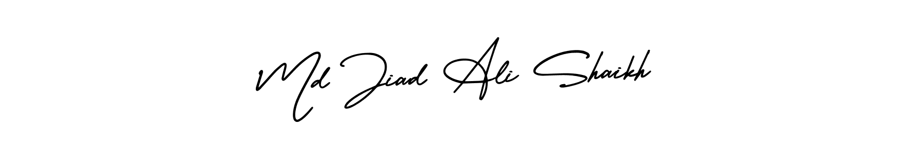 Design your own signature with our free online signature maker. With this signature software, you can create a handwritten (AmerikaSignatureDemo-Regular) signature for name Md Jiad Ali Shaikh. Md Jiad Ali Shaikh signature style 3 images and pictures png