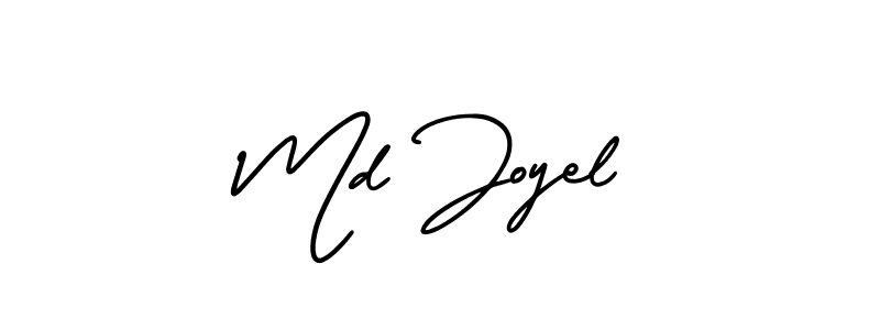 How to make Md Joyel signature? AmerikaSignatureDemo-Regular is a professional autograph style. Create handwritten signature for Md Joyel name. Md Joyel signature style 3 images and pictures png