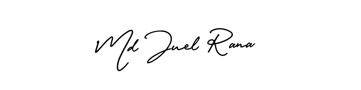 Create a beautiful signature design for name Md Juel Rana. With this signature (AmerikaSignatureDemo-Regular) fonts, you can make a handwritten signature for free. Md Juel Rana signature style 3 images and pictures png