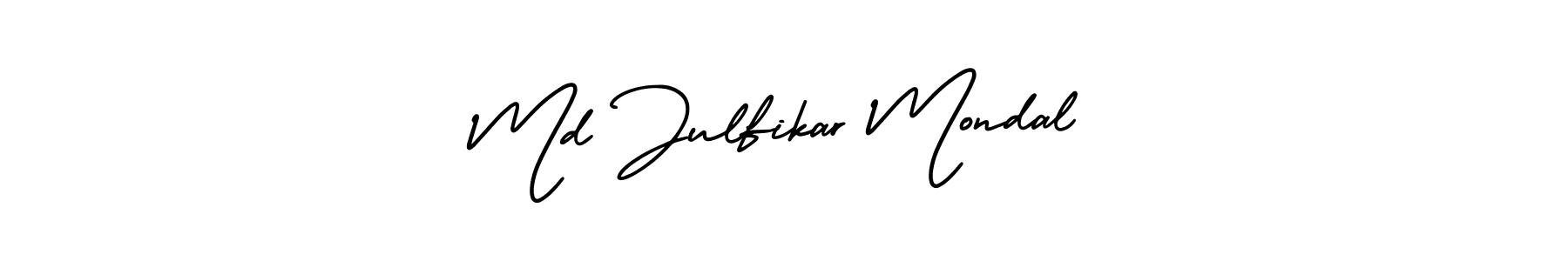 How to make Md Julfikar Mondal name signature. Use AmerikaSignatureDemo-Regular style for creating short signs online. This is the latest handwritten sign. Md Julfikar Mondal signature style 3 images and pictures png