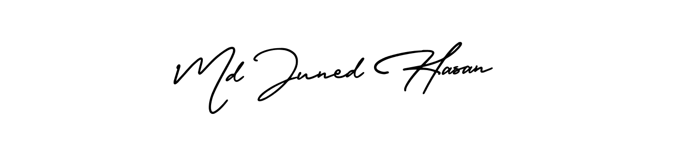How to Draw Md Juned Hasan signature style? AmerikaSignatureDemo-Regular is a latest design signature styles for name Md Juned Hasan. Md Juned Hasan signature style 3 images and pictures png