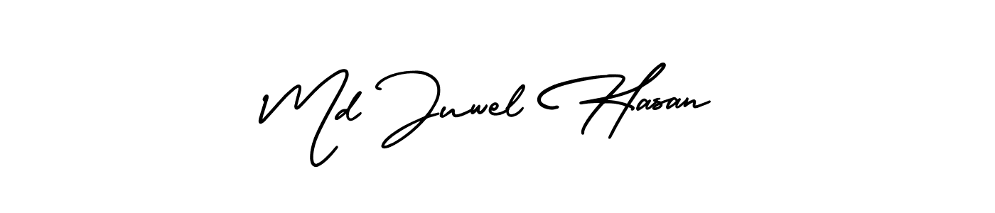 Design your own signature with our free online signature maker. With this signature software, you can create a handwritten (AmerikaSignatureDemo-Regular) signature for name Md Juwel Hasan. Md Juwel Hasan signature style 3 images and pictures png