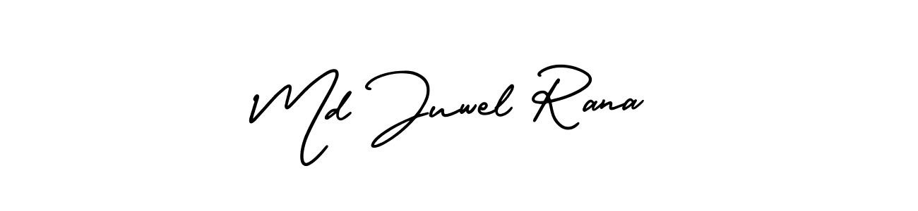 Md Juwel Rana stylish signature style. Best Handwritten Sign (AmerikaSignatureDemo-Regular) for my name. Handwritten Signature Collection Ideas for my name Md Juwel Rana. Md Juwel Rana signature style 3 images and pictures png