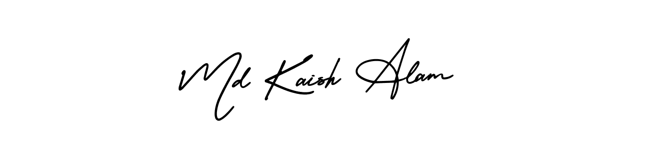 Use a signature maker to create a handwritten signature online. With this signature software, you can design (AmerikaSignatureDemo-Regular) your own signature for name Md Kaish Alam. Md Kaish Alam signature style 3 images and pictures png