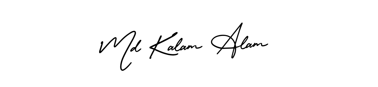 The best way (AmerikaSignatureDemo-Regular) to make a short signature is to pick only two or three words in your name. The name Md Kalam Alam include a total of six letters. For converting this name. Md Kalam Alam signature style 3 images and pictures png