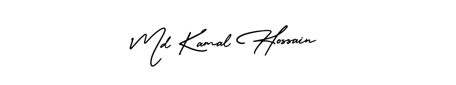 You should practise on your own different ways (AmerikaSignatureDemo-Regular) to write your name (Md Kamal Hossain) in signature. don't let someone else do it for you. Md Kamal Hossain signature style 3 images and pictures png