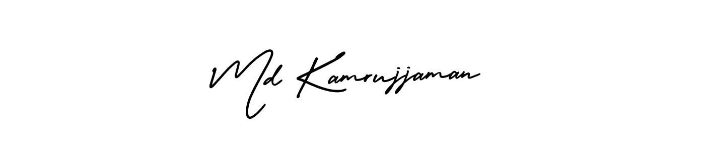 This is the best signature style for the Md Kamrujjaman name. Also you like these signature font (AmerikaSignatureDemo-Regular). Mix name signature. Md Kamrujjaman signature style 3 images and pictures png