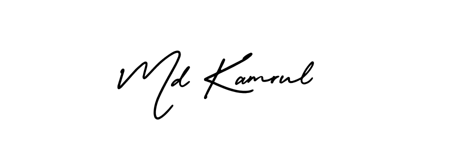 Create a beautiful signature design for name Md Kamrul. With this signature (AmerikaSignatureDemo-Regular) fonts, you can make a handwritten signature for free. Md Kamrul signature style 3 images and pictures png